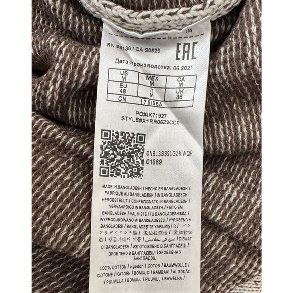 GUESS Los Angeles Mens Medium Shawl Collar Half Zip Sweater Cotton Knit Brown - Picture 7 of 14